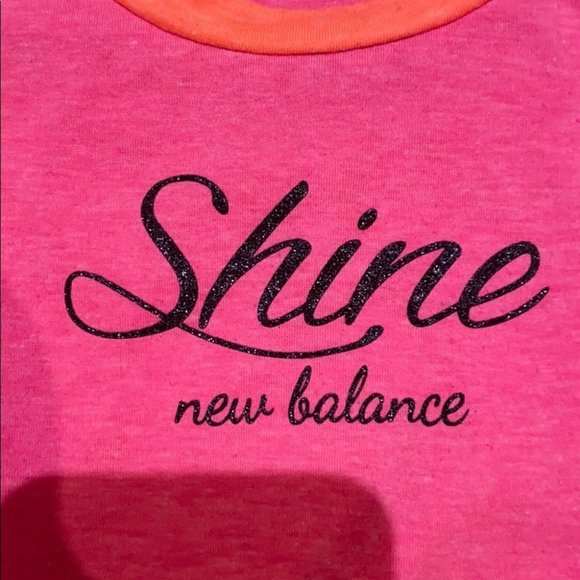 New Balance Kids Girl Pink Shine T-Shirt Splatter Paint Leggings Outfit Size 3T - Picture 3 of 5